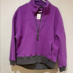 Free People Fleece Quarter-Zip Pullover